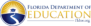 El logotipo de FLDOE se muestra en el sitio web de una escuela de coctelería con licencia, lo que indica la acreditación oficial del Departamento de Educación de Florida.
