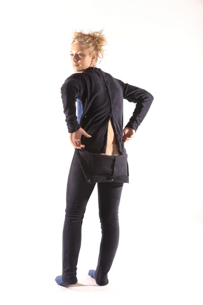 Fleece-Jumpsuit für Erwachsene - navy - 14 Varianten – Bild 3