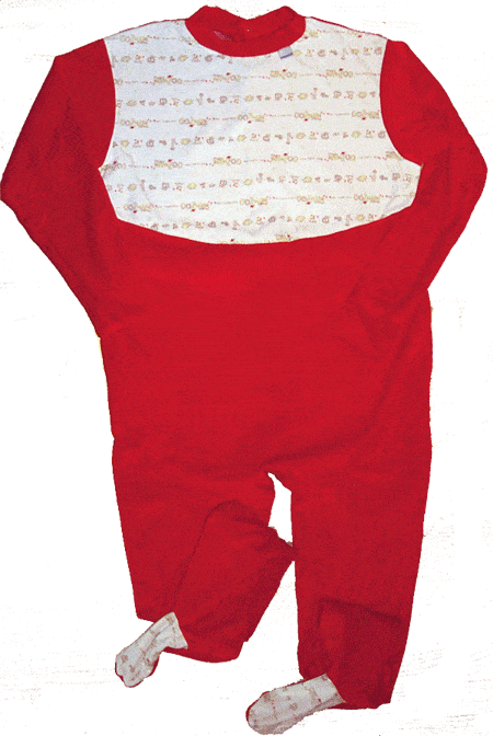 Ausgefallener Strampler aus Samt Petit Zoo