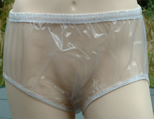 Transparent plastic panties