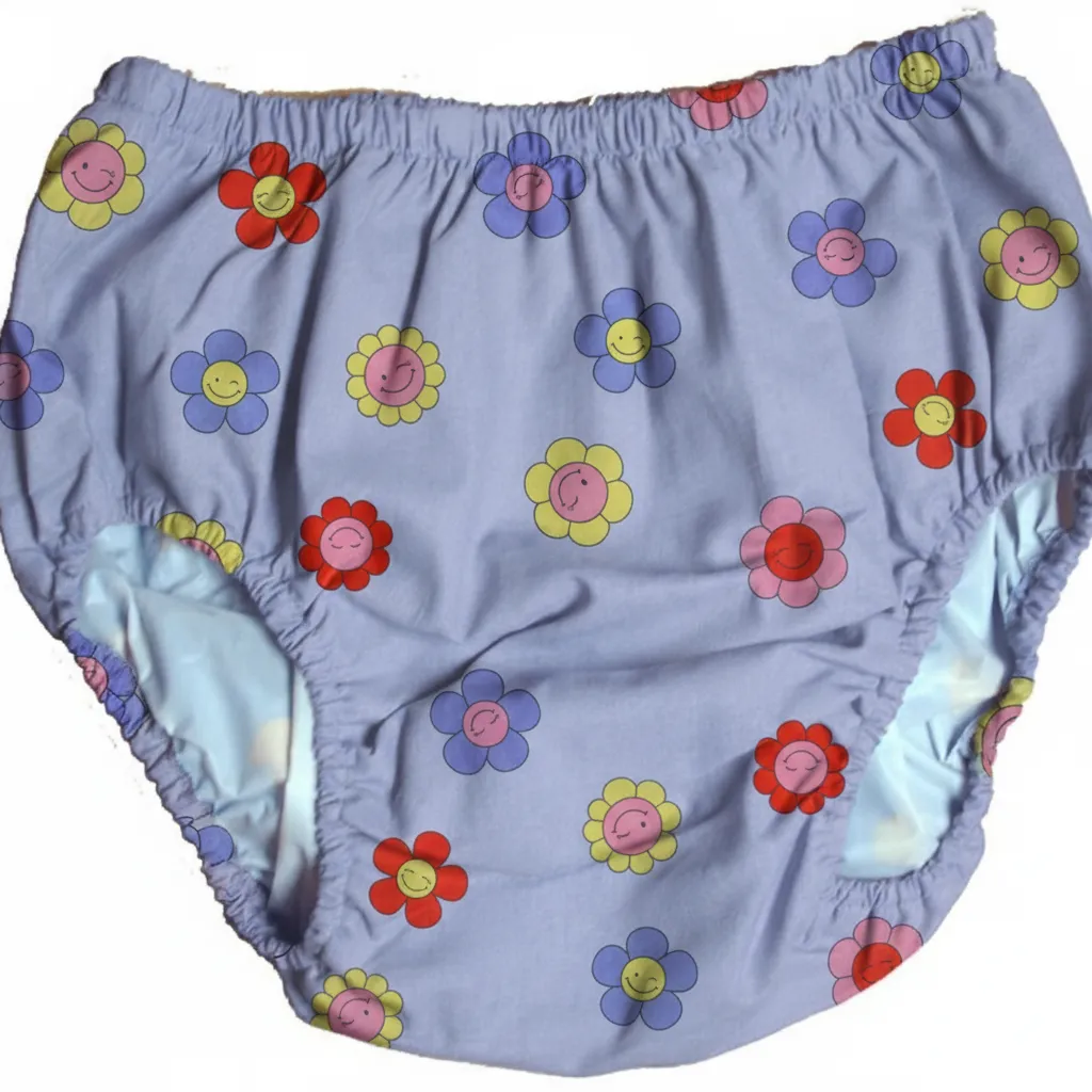 Culotte coton enduit fleurs
