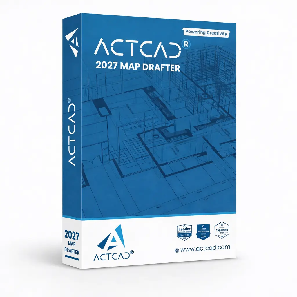 ActCAD 2026 Map Drafter | CAD dla geodetów i meliorantów z silnikiem IntelliCAD 14 i transformacją rastrów