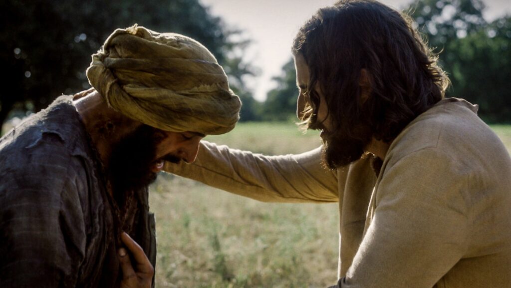 The Chosen 22 Jesus touching leper frame min