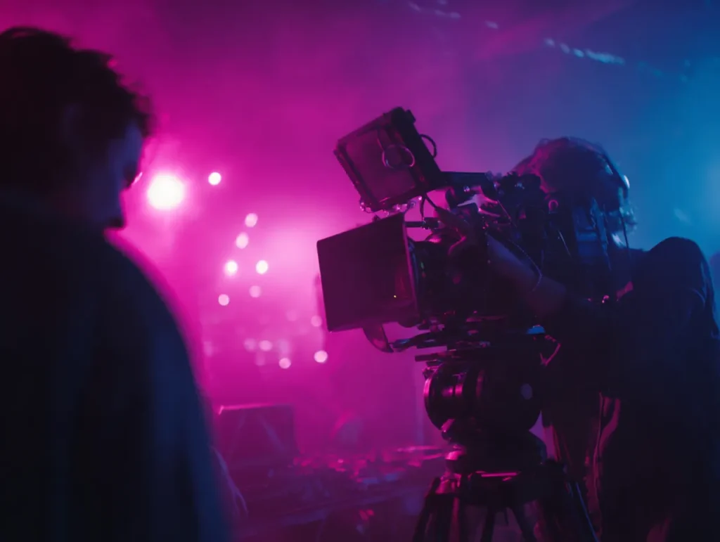 ¿Cómo crear un video promocional impactante para un colegio? 2 u1157782559 Cinematic realistic shot of a film director adjus 3dac9921 9cf5 48ad 9bd6 58c703eecf58 3