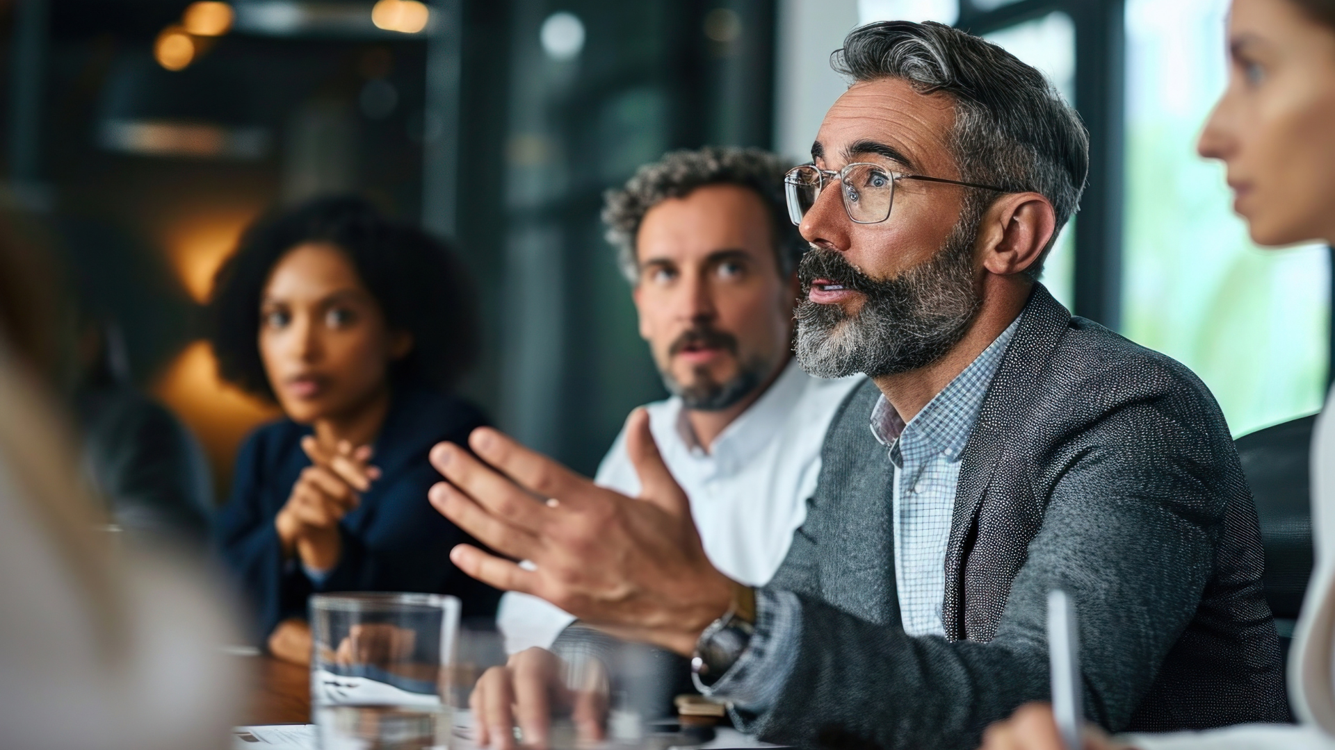 Eine Gruppe, während die