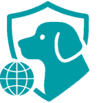 Hundekopf in Verschluss, mit ISO-Kugel.