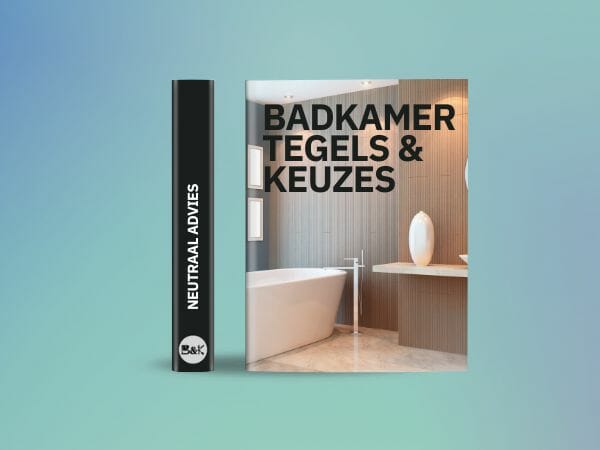 Bild eines Buches mit dem Titel "Bathroom Tiles & Choices" mit einem vertikalen Rücken und der Aufschrift "NEUTRAL ADVICE". Das Cover zeigt ein modernes Badezimmer mit Badewanne, einem stilvollen Waschbecken und Tipps für Gestaltungsideen, nicht nur für das Bad, sondern auch für die Küche.