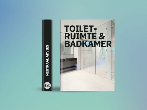 Ein Buch, das flach auf dem Rücken neben einem Katalog mit dem Titel "Toilet-Room & Bathroom" liegt, der ein modernes Badezimmer mit Glasduschtüren auf dem Cover zeigt, perfekt für Ihre Bad- und Kücheninspiration.