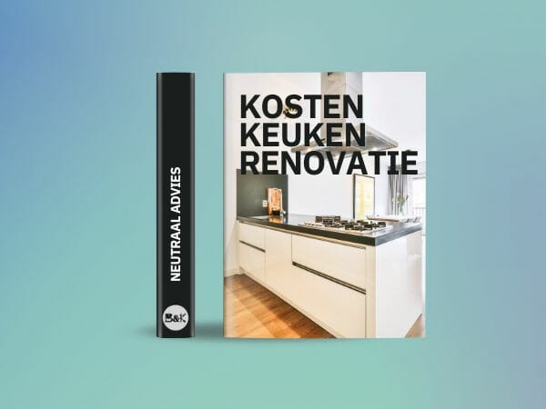 Ein Buch und eine Box werden nebeneinander ausgestellt. Das Buch mit dem Titel "Kitchen Renovation Costs" zeigt das Bild einer modernen Küche, ideal für Menschen, die ihren Traumkochbereich gestalten möchten. Das Feld auf der linken Seite mit der Aufschrift "NEUTRAL ADVICE" bietet eine neutrale Orientierung, perfekt für einen Besuch in Ihrem örtlichen Küchengeschäft.