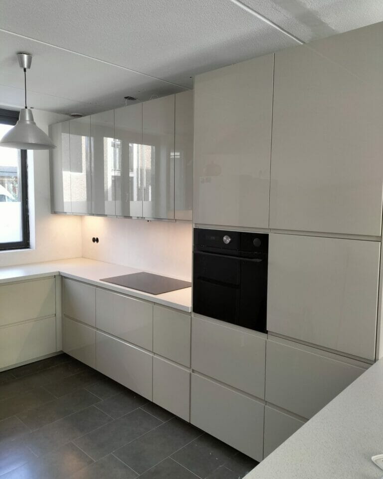 Kitchen renovation in white color scheme