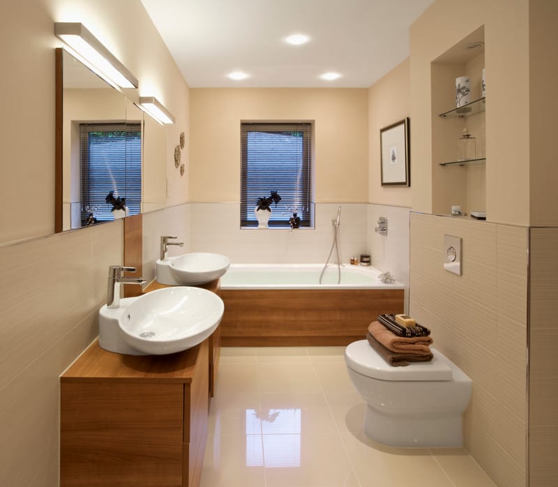 Minimalistisches, modernes Baddesign