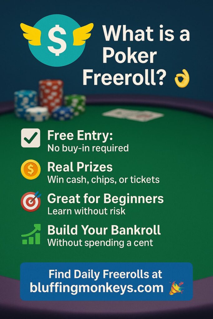 O que são Freerolls de Poker | Macacos blefando
