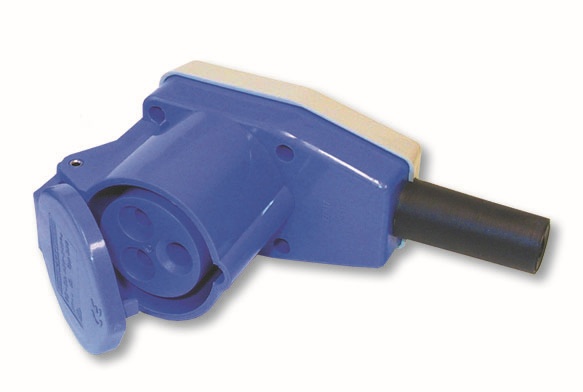 CEE-Winkel-Kupplungsdose 230 Volt, passend fÃÂ¼r Kupplungssteckd. wink. Abde. 3-pol.