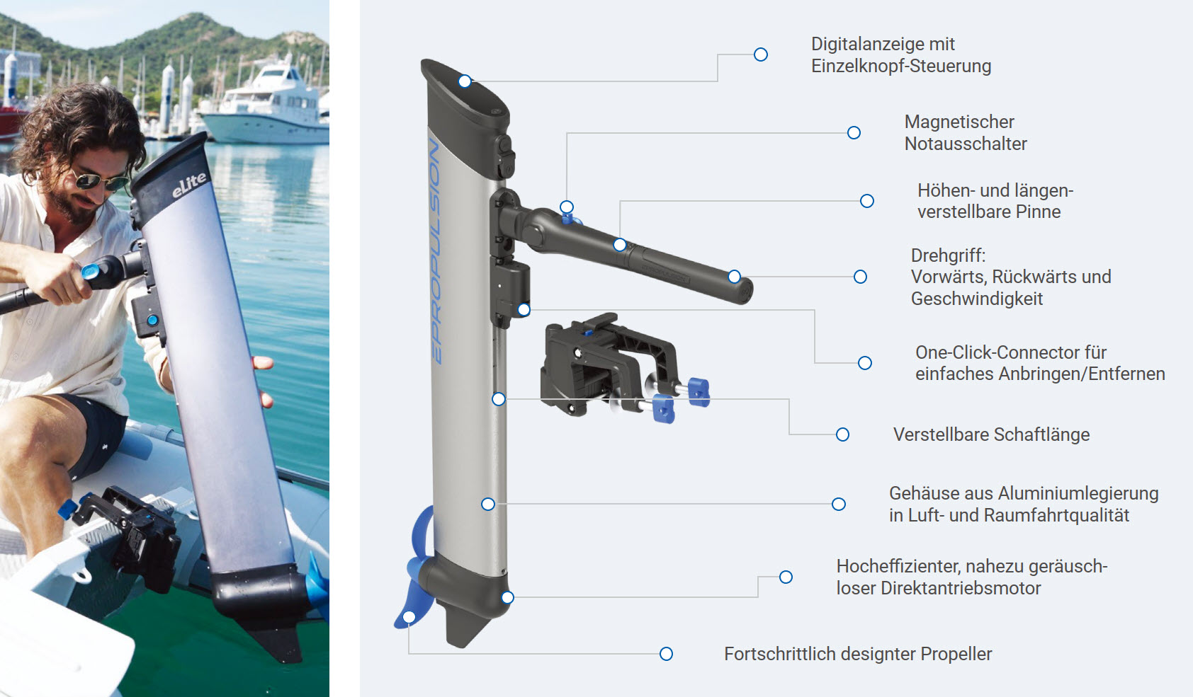 ePropulsion eLite 500 Watt Boat Electric Drive