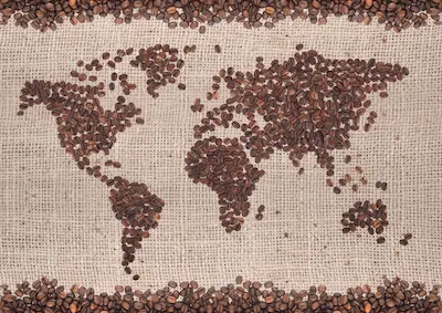 Coffee Bean World Map