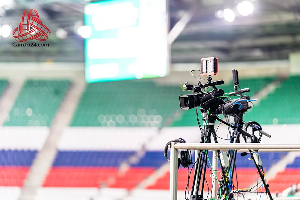 Bediener der Broadcast-Kamera