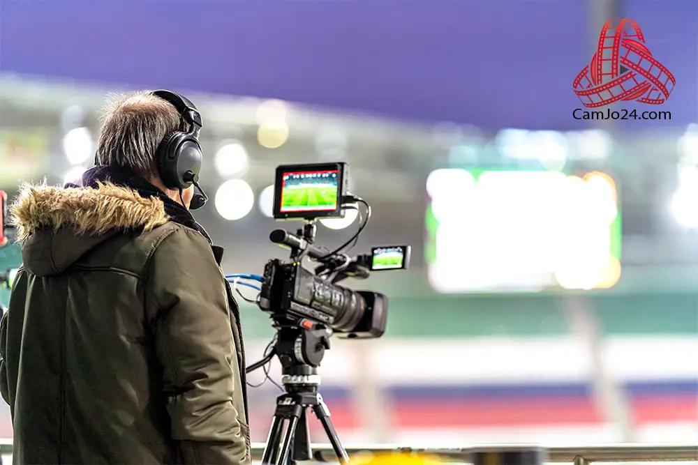 Bediener der Broadcast-Kamera