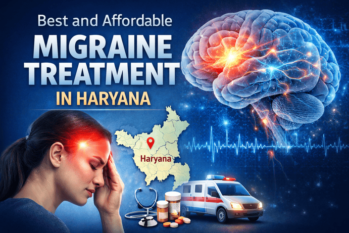 नारनौल में न्यूरोसर्जन द्वारा हरियाणा में माइग्रेन का सबसे अच्छा और किफायती इलाज मस्तिष्क दर्द और सिरदर्द से पीड़ित रोगी को दिखा रहा है