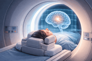 एमआरआई ब्रेन स्कैन से गुजर रहा मरीज