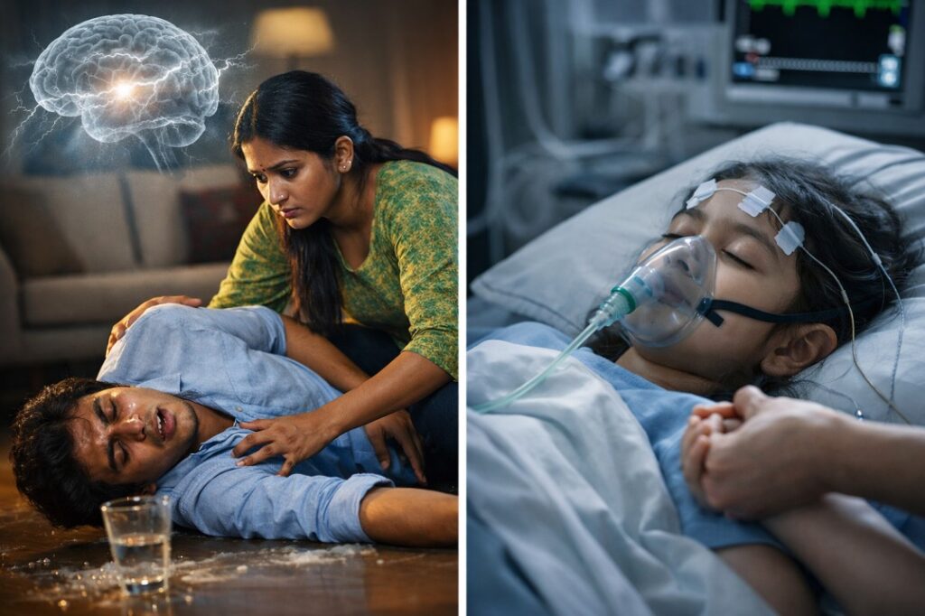 मिर्गी का दौरा, आपातकालीन और अस्पताल की देखभाल