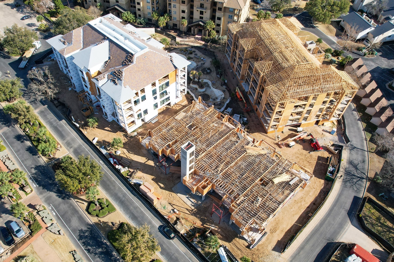 Progresión de la construcción en Temple, Texas, EE. UU. por HW Drones