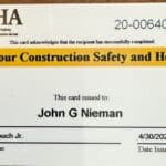 OSHA 10 horas de seguridad y salud en la construcción