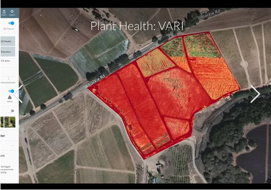 Inspecciones agrícolas en Washington por drones Tesla