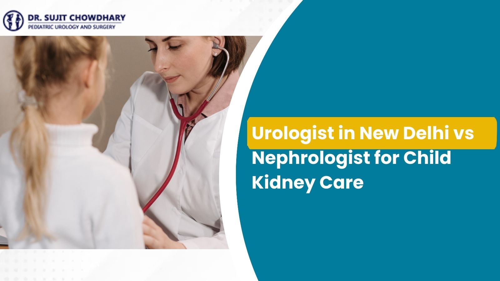 Urologist in New Delhi explaining kidney care options to a child during a pediatric urology consultation