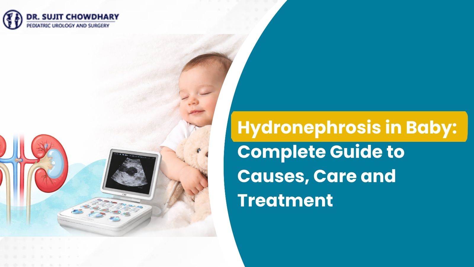 কিডনি চিত্র এবং আল্ট্রাসাউন্ড স্ক্যান সহ শিশুর হাইড্রোনেফ্রোসিস
