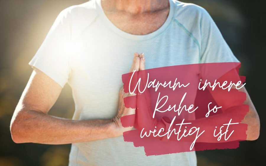 Senior woman with hands in meditation pose practicing inner peace