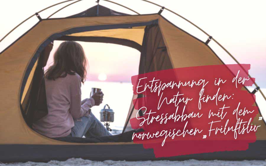 Eine Frau, während sie