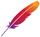 An image of a feather with a purple background.