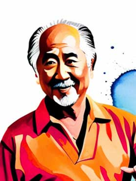 Mr. Myagi from the movie "Karate Kid"