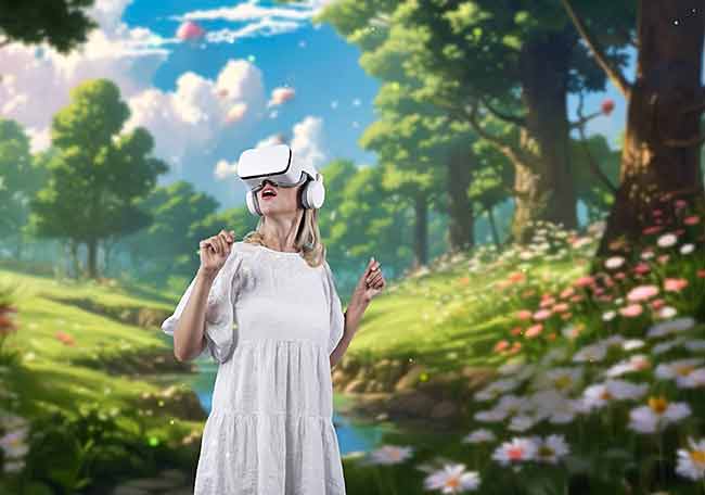 Eine Person, Bäumen und