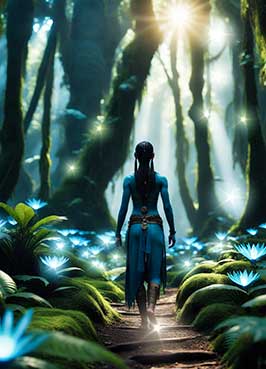 Eine blau, magische Atmosphäre.