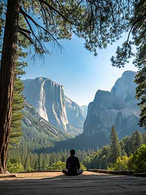 Person, die auf, während sie