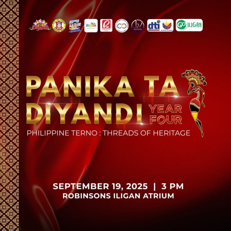 Red event poster para sa Panika ta Diyandi year four sa Setyembre 19, 2025, sa Robinsons Iligan Atrium.