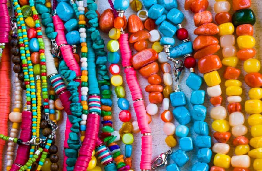 colorful beaded necklaces and bracelets, perfect for shopping trips or browsing malls in iligan.