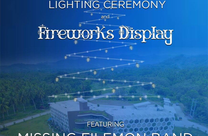 poster for naawan christmas lighting ceremony and fireworks display this december 5, 2025, at naawan town hall.