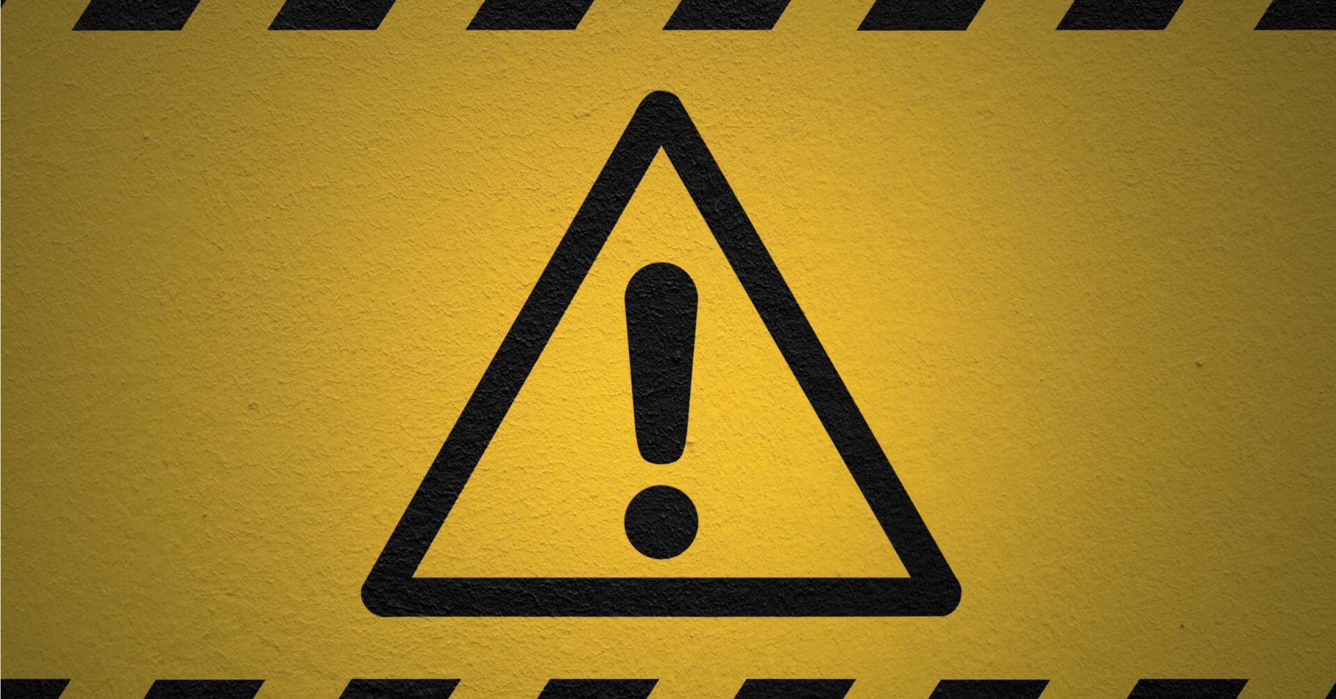 yellow warning sign with black exclamation mark, striped border—used for pagasa warnings or iligan weather alerts.