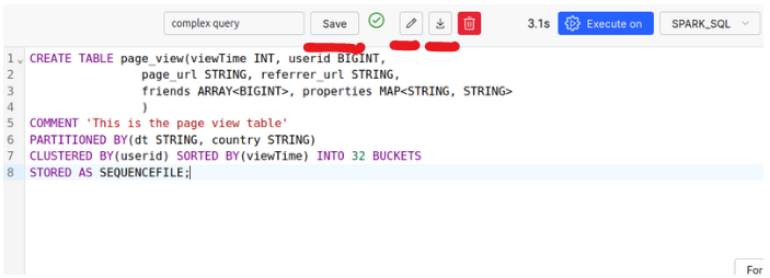 SQL viewer's saving / import / export functionality