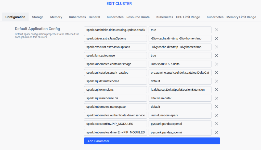 Set PIP_MODULES in cluster config