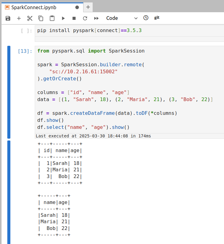 Apache Spark Connect Pod IP