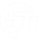 International Institute of Theology at a Distance – White circle with a cross and three stylized leaves inside, on a light gray background. A symbol suitable for theological formation. – Online Theological Training