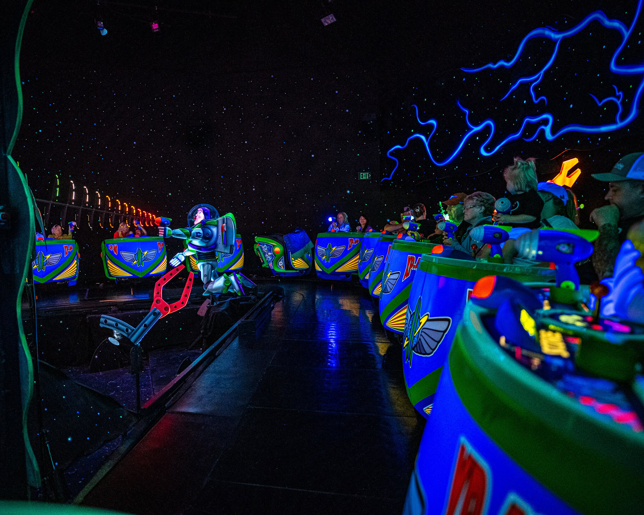 Buzz Lightyear, featuring riders