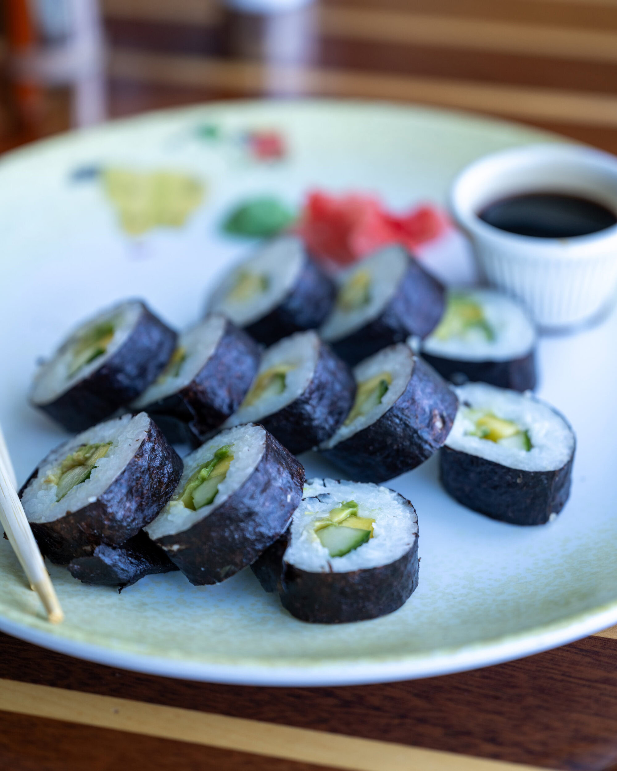 Photos of Vegan sushi prepared at Cabana's for our Dietary needs