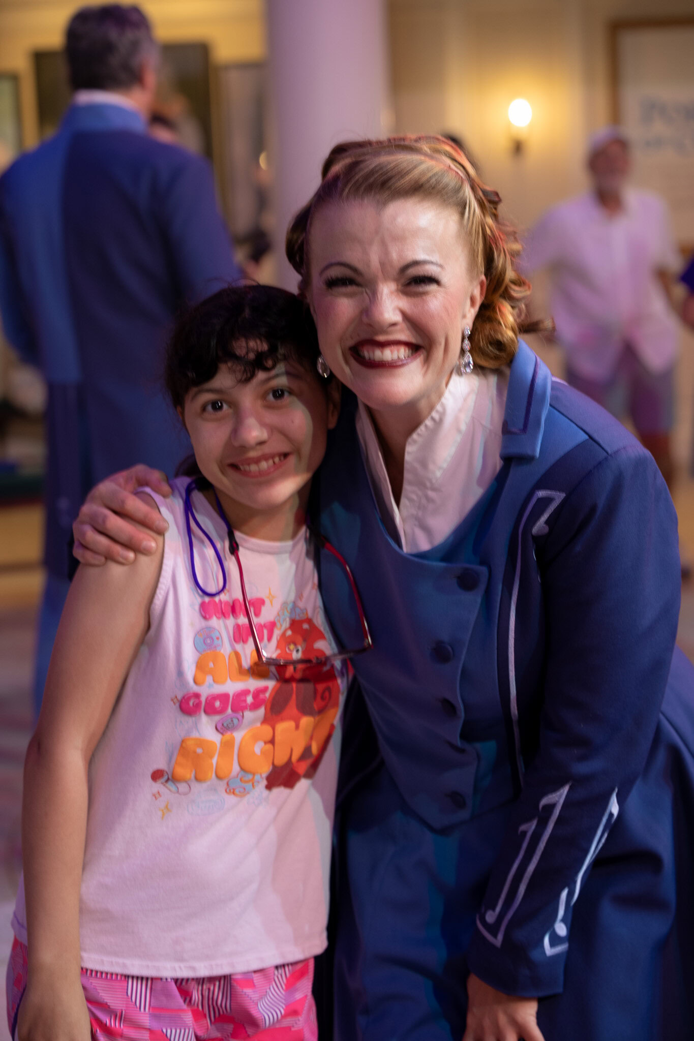 Daniela from Laugh and Gear taking a photo with our friend Kelly Morris Rowan from Voices of Liberty