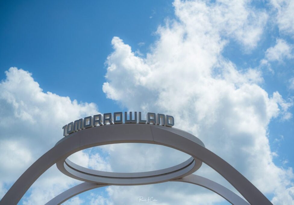 Tomorrowland sign, Walt Disney, Photographer and
