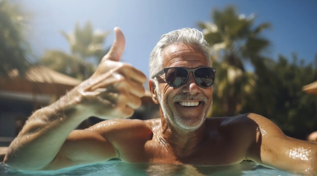 senior-man-enjoying-summer-pool