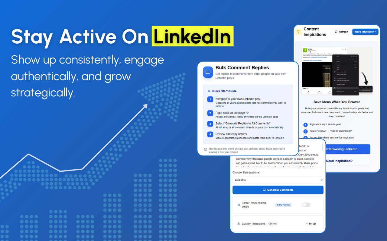 LiGo Chrome Extension - AI LinkedIn Comments